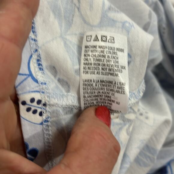 Tea Collection Cotton Sleeveless Blue Floral Dress Size 5 - Picture 10 of 10